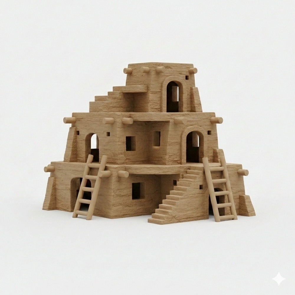 Desert Pueblo Cliff/Cave Dwelling‎ Reptile Hide and Climb
